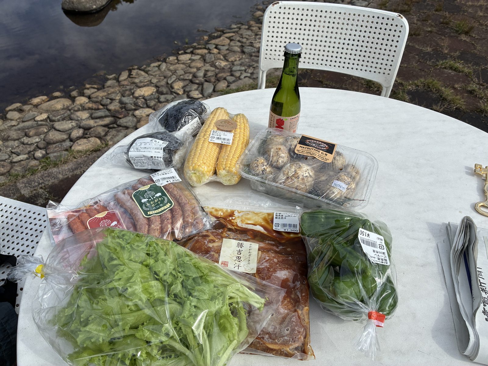 Ingredients laid out for our barbecue